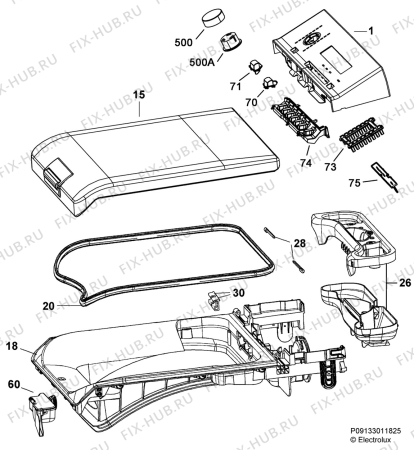 Схема №2 L70260TL1 с изображением Микромодуль для стиралки Aeg 973913217467007